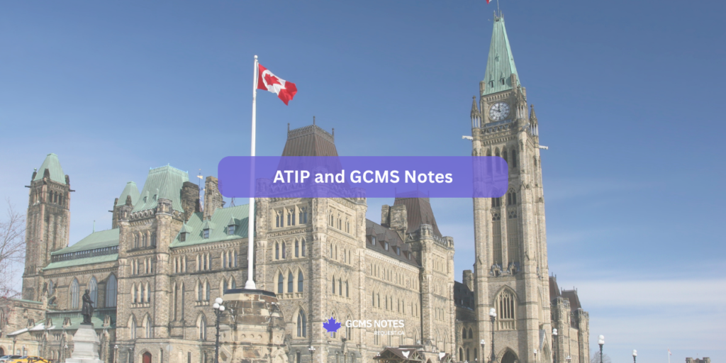 Understand the difference between ATIP notes and GCMS notes