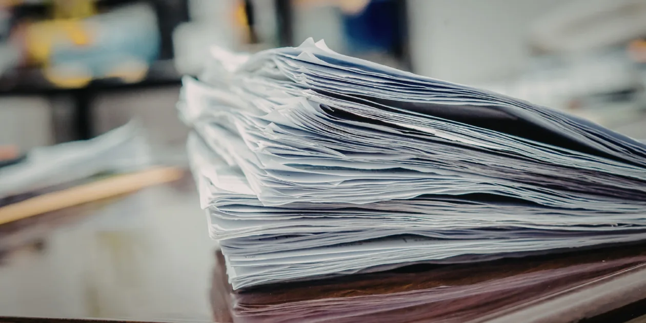 A person reviewing immigration documents to check who can request GCMS notes